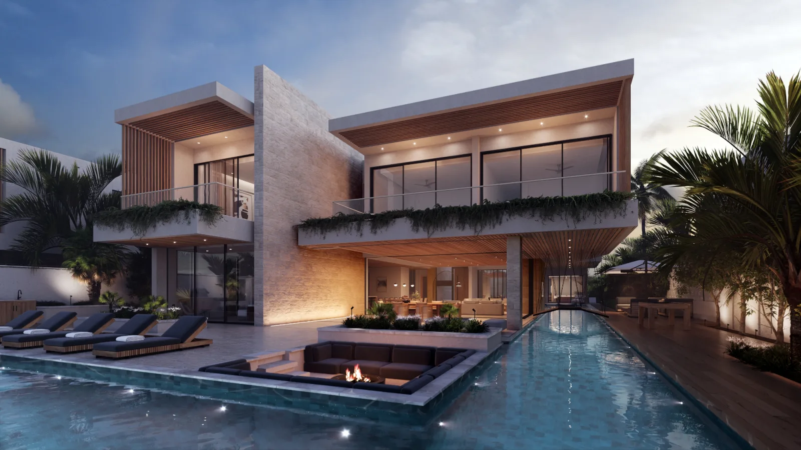 Residência contemporânea de alto padrão com piscina e paisagismo